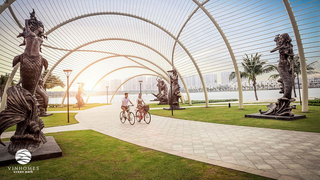 Hình ảnh thực tế không gian sống lý tưởng giành cho cư dân tại Vinhomes Ocean Park.