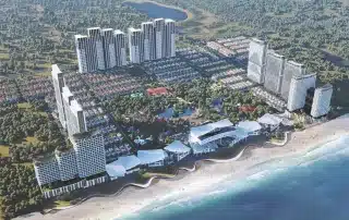 Toàn cảnh dự án Blanca City với quy mô 96 ha tại Vũng Tàu, pha trộn giữa lịch sử và hiện đại.